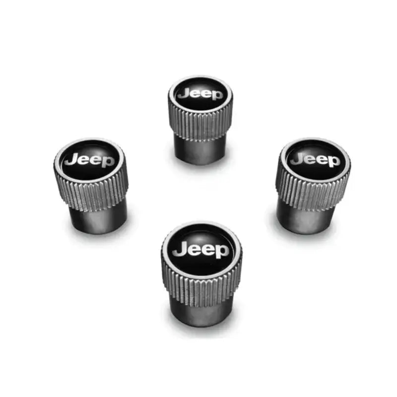 Mopar 82213628AB Jeep Valve Stem Caps - Silver
