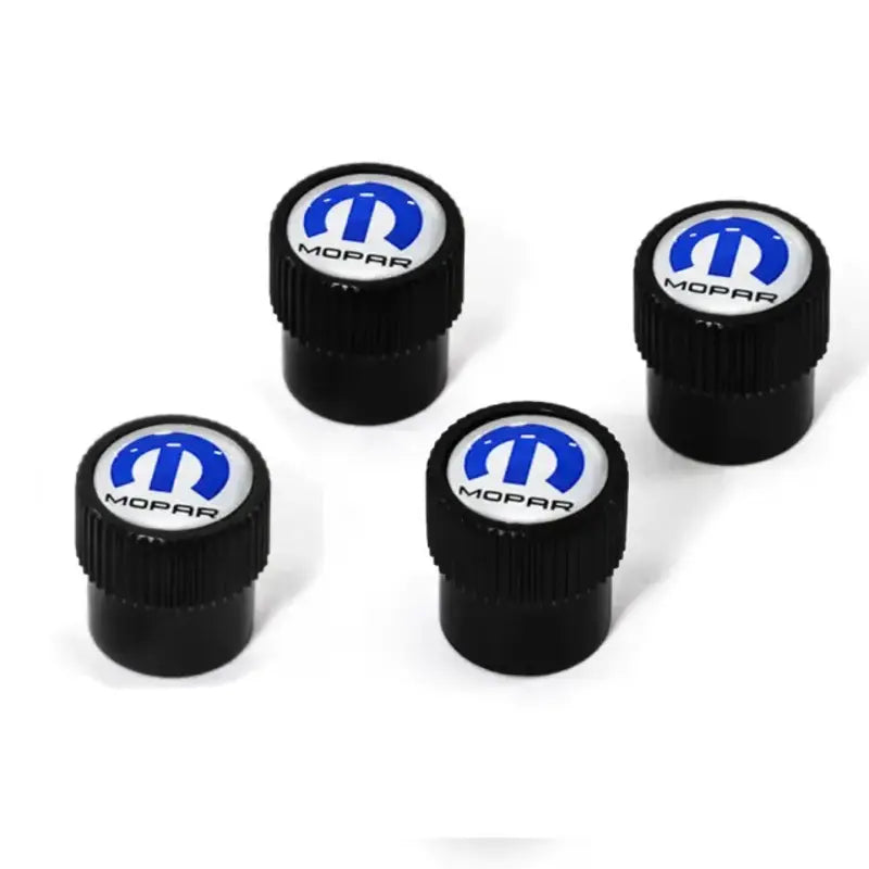 Mopar 82215721 Mopar Valve Stem Caps – Black w/ White Center