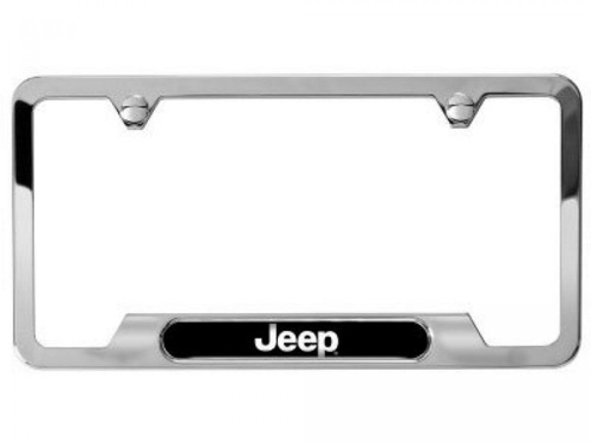 License Plate Frame Polished With Logo