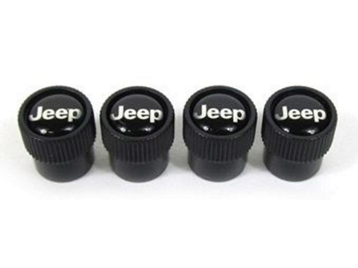 Jeep Brand Valve Stem Caps - Black