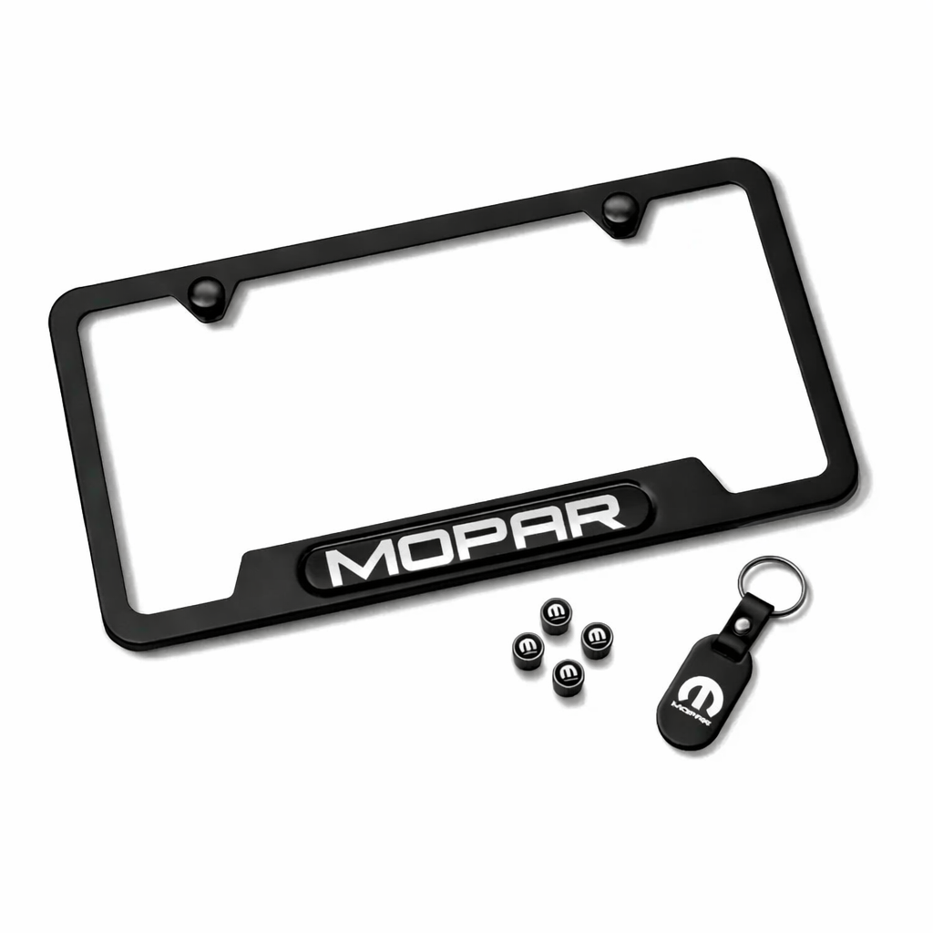 Mopar 82215850 Mopar License Plate Frame Gift Set - Black