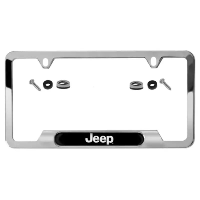 Mopar 82213251AB Jeep License Plate Frame - Polished