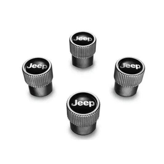 Mopar 82213628AB Jeep Valve Stem Caps - Silver