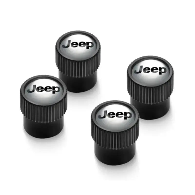 Mopar 82214622 Jeep Valve Stem Caps - Black