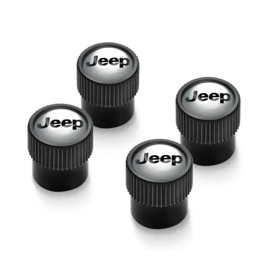 Mopar 82214622 Jeep Valve Stem Caps - Black