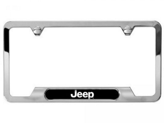 License Plate Frame Polished With Logo