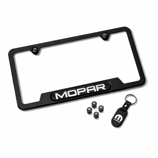 Mopar 82215850 Mopar License Plate Frame Gift Set - Black