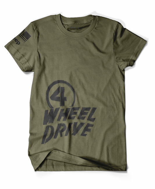 Army Green 4 Wheel Drive T-Shirt