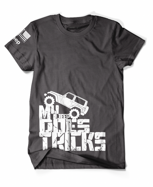 Black My Jeep Does Tricks T-Shirt