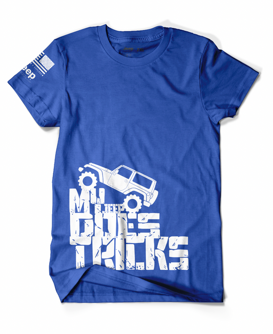 Royal Blue My Jeep Does Tricks T-Shirt