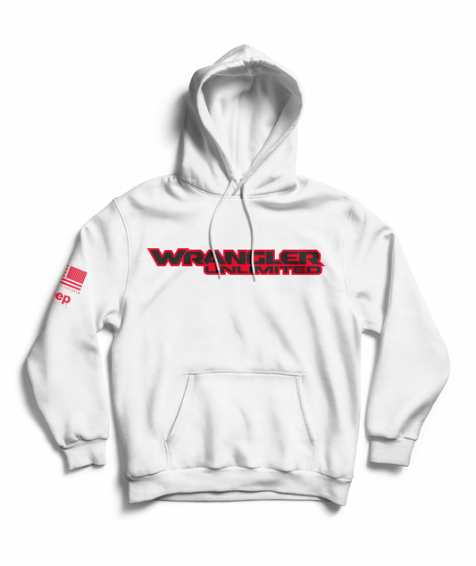 White Wrangler Unlimited Hoodie