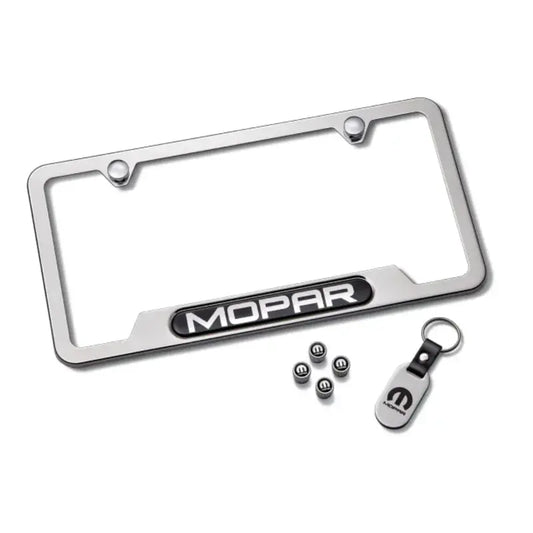 Mopar 82215855 Mopar License Plate Frame Gift Set - Polished