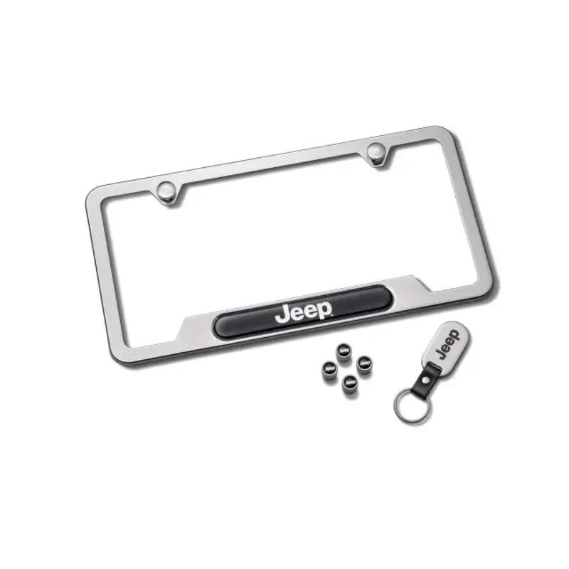 Mopar 82215852 Jeep License Plate Frame Gift Set - Polished